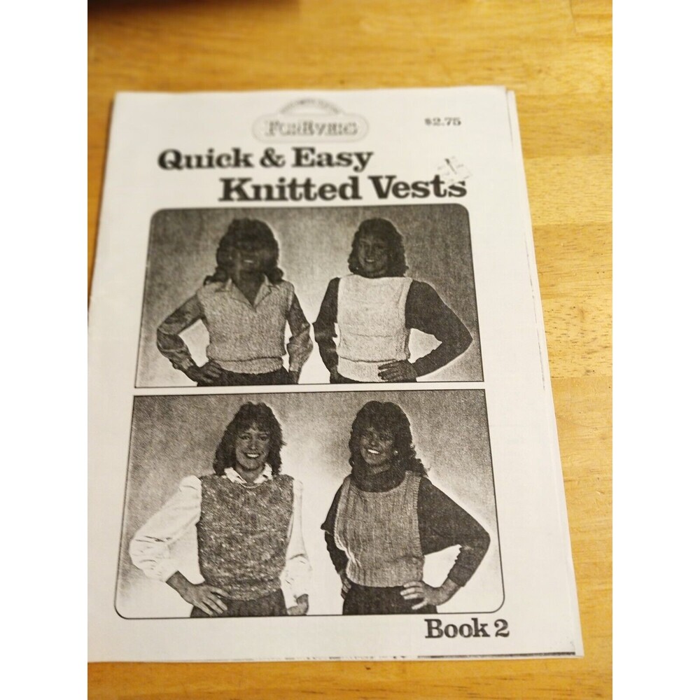 Needlework Designs Forevers Quick and Easy Knitted Vest book 2 Diy Craftcore